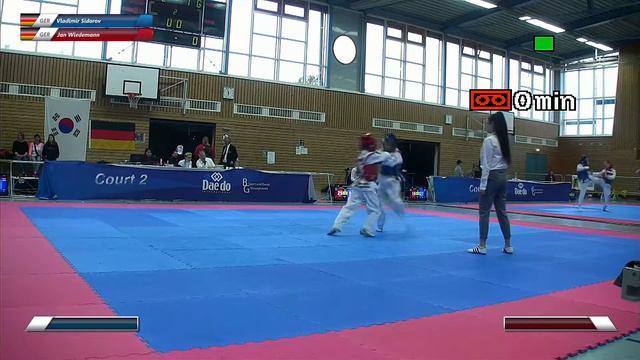 RHEINLAND-PFALZ CUP 2019 Taekwondo Match 246 Vladimir Sidorov (GER) vs. Jan Wiedemann (GER) смотреть онлайн