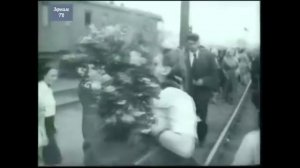 Встреча фронтовиков на Белорусском вокзале в Москве 21 июля 1945 года.