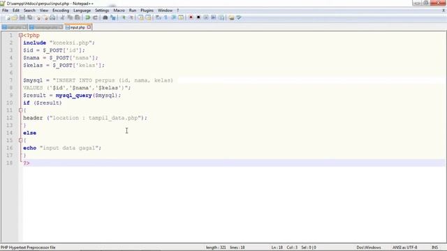 Pembuatan input data dan tampil data dengan php dan mysql смотреть онлайн