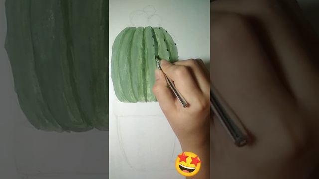 Рисуем цветущего кактуса! 🌵🌵🌵 смотреть онлайн