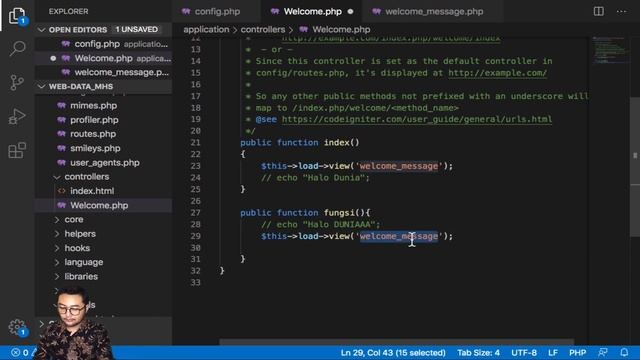 Belajar Menggunakan Controller dan View sebagai bagian MVC смотреть онлайн