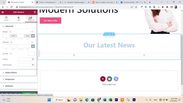How to Create Home Page In Elementor | Custom Home Page in WordPress 2023 смотреть онлайн