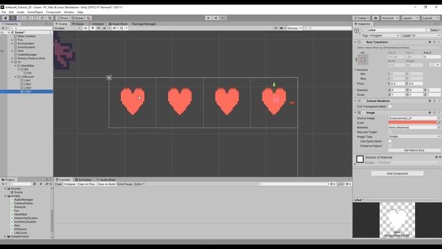 Unity 2D Platformer Tutorial 25 - Health Bar + Lives Counter смотреть онлайн