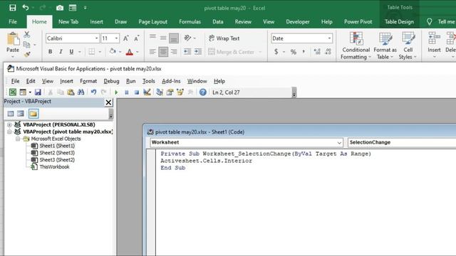 How to Highlight Active Cell in Excel  | Highlight Active Cell in Excel | Excel VBA Code