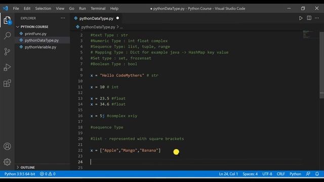 Python Built in Data Types (HINDI)| Python Beginner Tutorial in Hindi || CODE MYTH смотреть онлайн