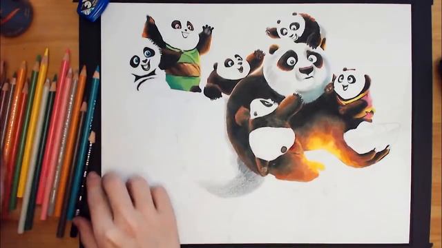 Drawing Po(Kung Fu Panda 3) 쿵푸팬더3 포 그림 그리기 смотреть онлайн