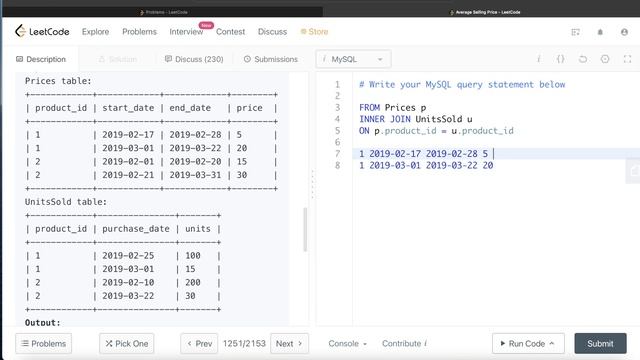 LeetCode 1251 Interview SQL Question with Detailed Explanation | Practice SQL смотреть онлайн