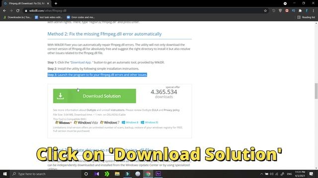 How To Fix ffmpeg.dll Error Was Not Found смотреть онлайн