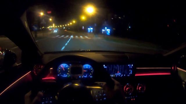 Night drive | 2020 Mercedes-Benz Cla C118 Coupé 4Matic AMG line [2.0 190hp 300nm 7 dct] | POV смотреть онлайн