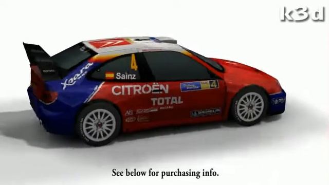 REAL TIME Citroen Xsara WRC 3D model by k3d. смотреть онлайн