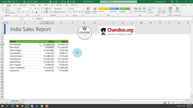 Indian Rupee Formatting in Excel - The right way to do it (₹12,34,567.89) смотреть онлайн