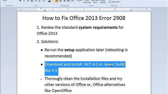 How to Fix Microsoft Office 2013 Installation Error 2908 смотреть онлайн