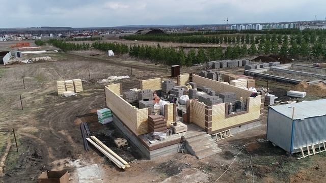 Возведение стен коттеджа в Булгаково смотреть онлайн