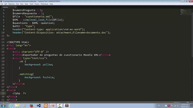 Como convertir un cuestionario moodle XML a un Word con PHP смотреть онлайн