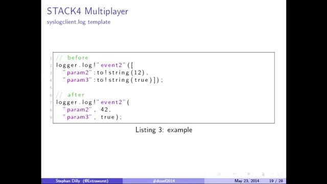 Dconf 2014 Day 3 Talk 4: Mobile Gameserver Backend in D -- Stephan Dilly смотреть онлайн