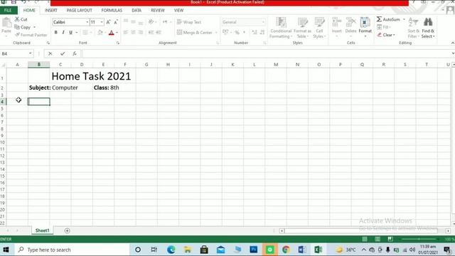 Home Task (Calculate the area in Excel) | Class 8 смотреть онлайн