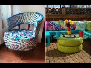 Мебель из покрышек для креативной дачи