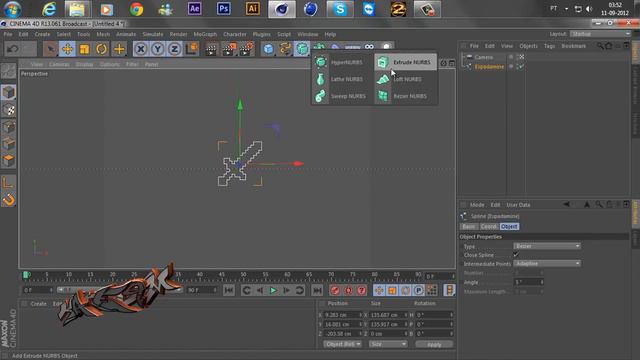 Cinema 4D How To Create A Sword Minecraft