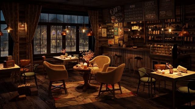 Night Jazz in Cozy Coffee Shop смотреть онлайн