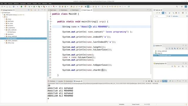 #014 java String methods - جافا دوال النصوص смотреть онлайн