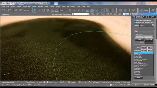 CRYENGINE 3 Установка текстуры ландшафта урок 03 смотреть онлайн