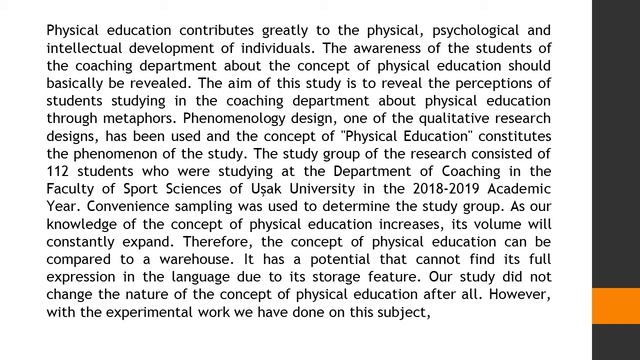 Evaluation of the Metaphoric Perceptions of the Faculty of Sports Sciences Students Regarding the C смотреть онлайн