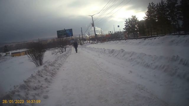 Видео за 28.01.2023 года еду в сторону Гагарина вид задней камеры