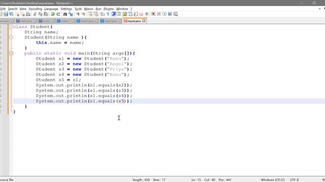 equals method in java смотреть онлайн