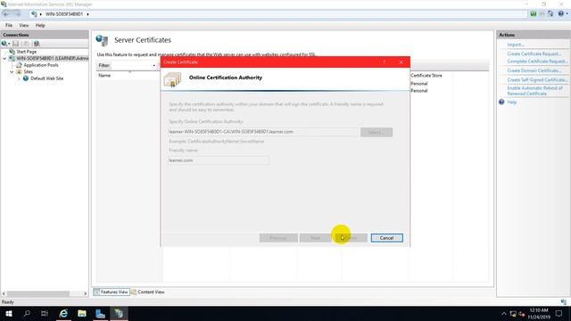 IIS-10 Web Server | SSL Certificate ? How to Apply step by step configuration in Hindi. смотреть онлайн