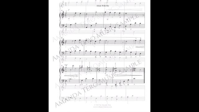Abide With Me early intermediate piano sheet music смотреть онлайн