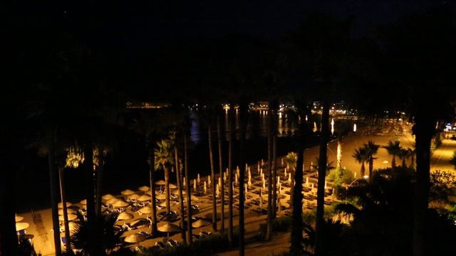 Night View From Hotel QUADAS, Icmeler - Ичмелер, Турция, 26.06.2018