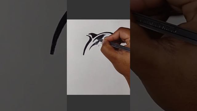 Making Tribal Dolphin || How to draw tribal Dolphin смотреть онлайн