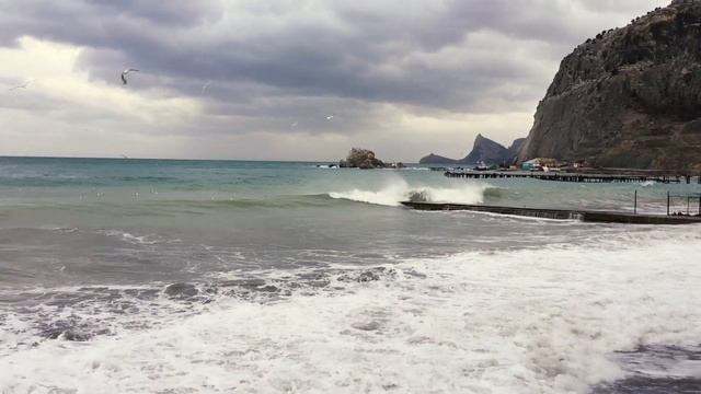Шторм в КРЫМУ! Судак 2020 Полет чаек над Морем. Красивая музыка на пианино смотреть онлайн