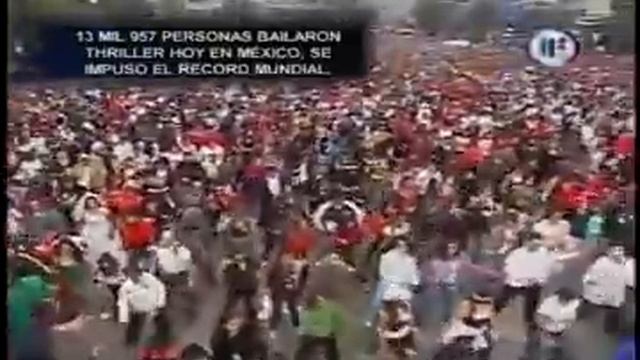13 957 people dancing thriller in Mexico смотреть онлайн