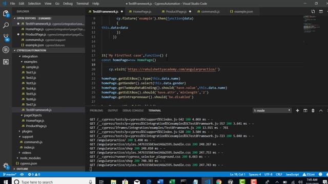 050 Modifying existing tests into Page object pattern as per Cypress standards смотреть онлайн