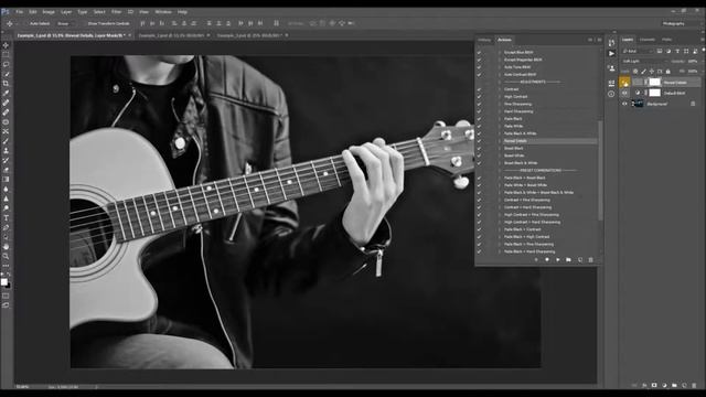 How to use Black & White Photoshop Actions Tutorial смотреть онлайн