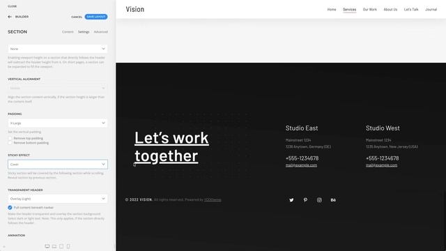 Using the Sticky Effect | YOOtheme Documentation смотреть онлайн
