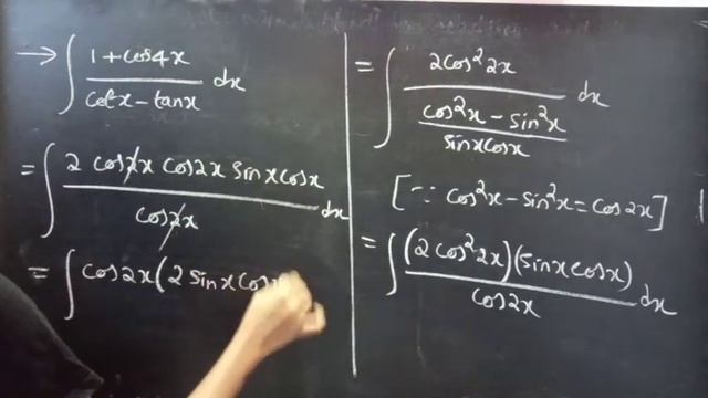 ∫1+Cos4x/Cotx-Tanxdx #IndefiniteIntegrals #Integrations L361 смотреть онлайн