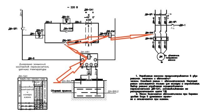ЭЛЕКТРИЧЕСКАЯ СХЕМА АВТОМАТИЧЕСКОГО ВОДООТЛИВА смотреть онлайн