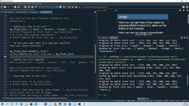 List in python | List Built in Function Examples in Python смотреть онлайн