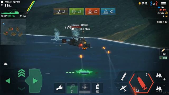 Battle of Warships: Z-20 Karl Galster tactics. Морской бой. Корабль Новичка. смотреть онлайн