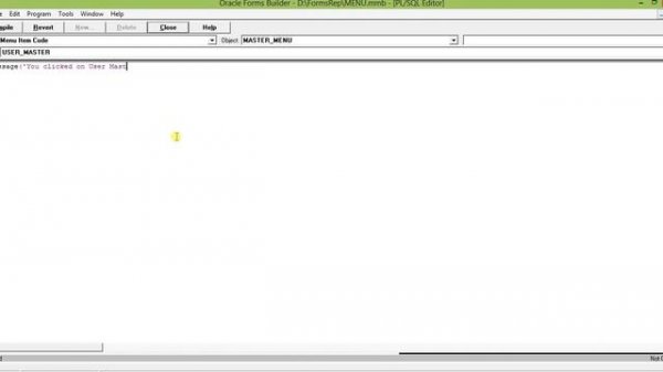 How to design and build Menu in Oracle Form Builder