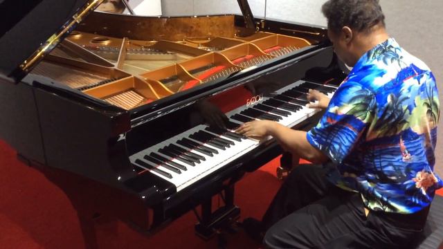 Kris Nicholson playing the Bye-bye blues on a Fazioli 9 foot concert grand piano at NAMM 2019 смотреть онлайн