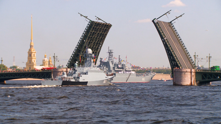 Репетиция парада ВМФ в г. Санкт-Петербург смотреть онлайн