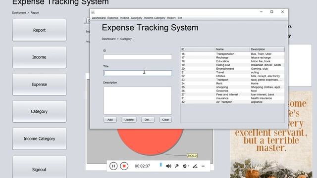 uni assignment using java swing on Expense Tracking system with source code смотреть онлайн