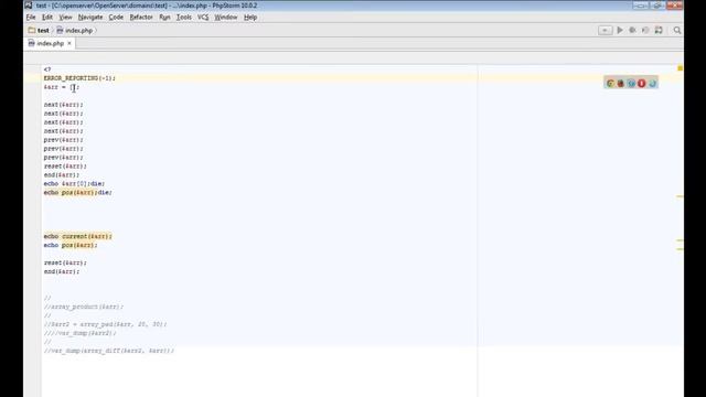 Уроки PHP - 60. reset, end, array_diff, array_pad смотреть онлайн