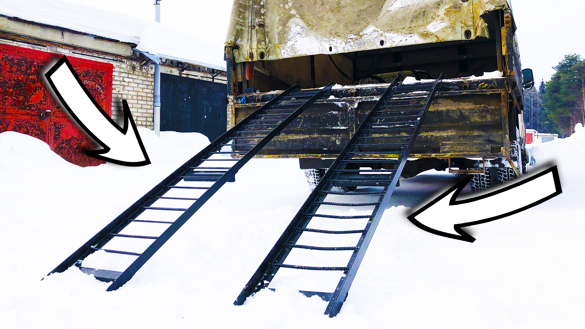 Сходни для самодельной минитехники. Трап для минитехники. Сходни для заезда на Газель и размеры смотреть онлайн