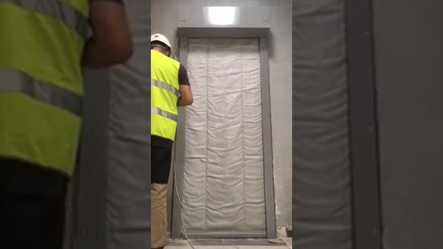 Установка двух противопожарных штор OLEMAT. Краснопресненские бани, г. Москва. 1 смотреть онлайн