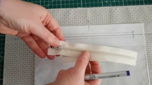 Как вшить молнию во внутренний карман сумки / косметички.