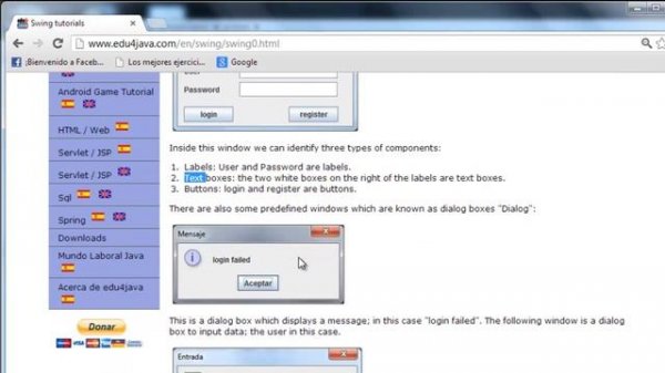 User interface programming. Java Swing. Video Tutorials in English